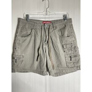 UnionBay VTG Y2K Distress Logo Cargo Shorts Womens Size 9 Gray Street Style Rave